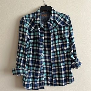 Blue Womens Flannel - Large